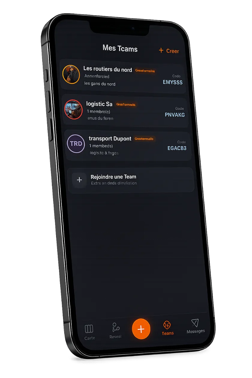 Espace Teams usewolv pour les entreprises de transport